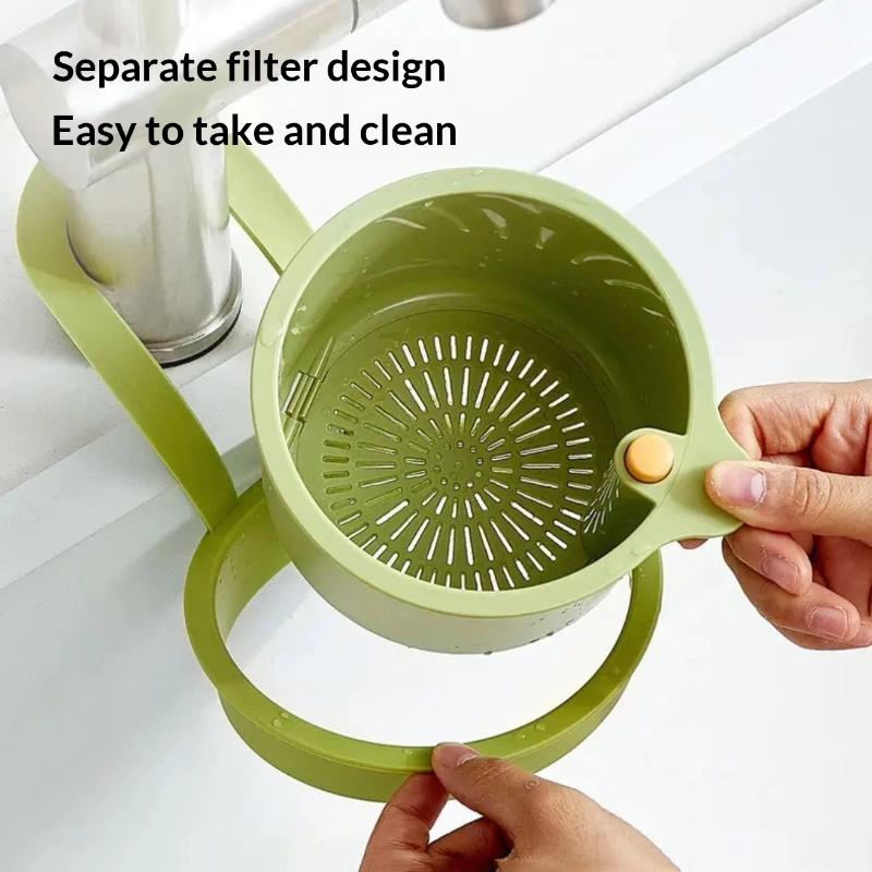 1Pc Detachable Kitchen Sink Hanging Draining Basket Food Waste Filter Easy Residue Pour Out for Home Cooking Use