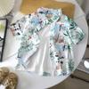 Boys' Beach Vacation Style Shirt - Summer Children's Stylish Loose Short-Sleeved Shirt