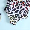 Leopard Print Ruffle Girls' One-Piece Swimsuit