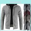 Warm And Cozy Men's Sweater Hoodie With Zipper Front And Soft Lined Pockets
