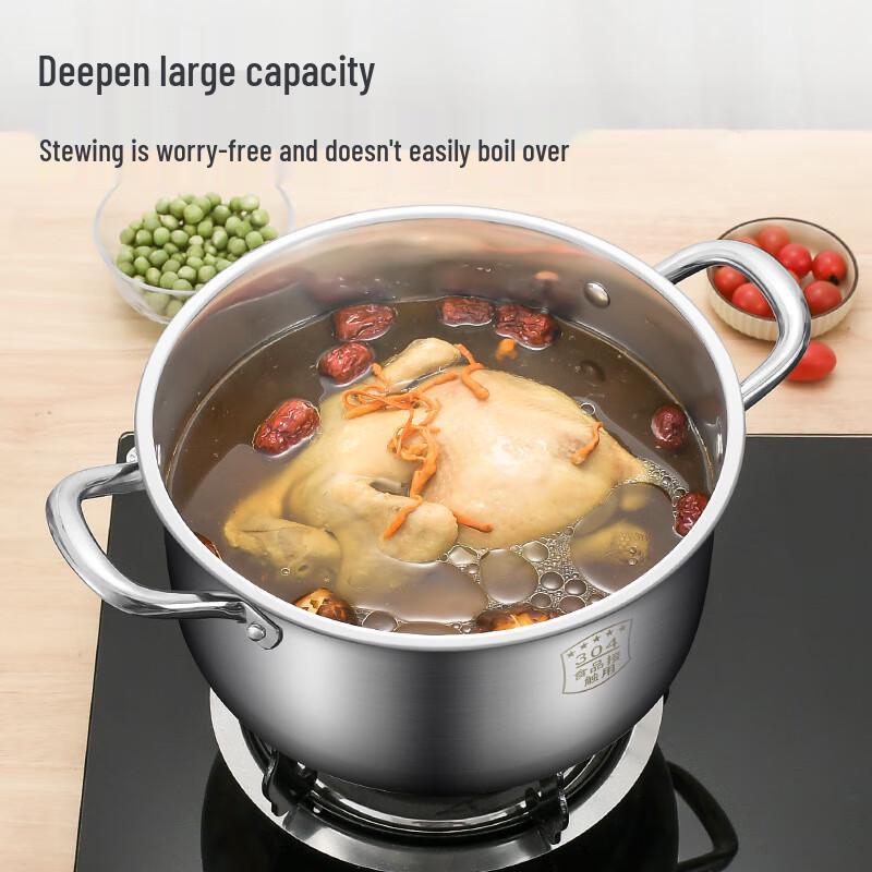 DUTRIEUX 26CM 304 Stainless Steel Multi-Function Cooking Pot with Steamer