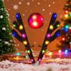 LED Car Reindeer Antlers & Nose Kit Reindeer Christmas Car Decoration Luminous Antlers Christmas Festival New Year Gifts