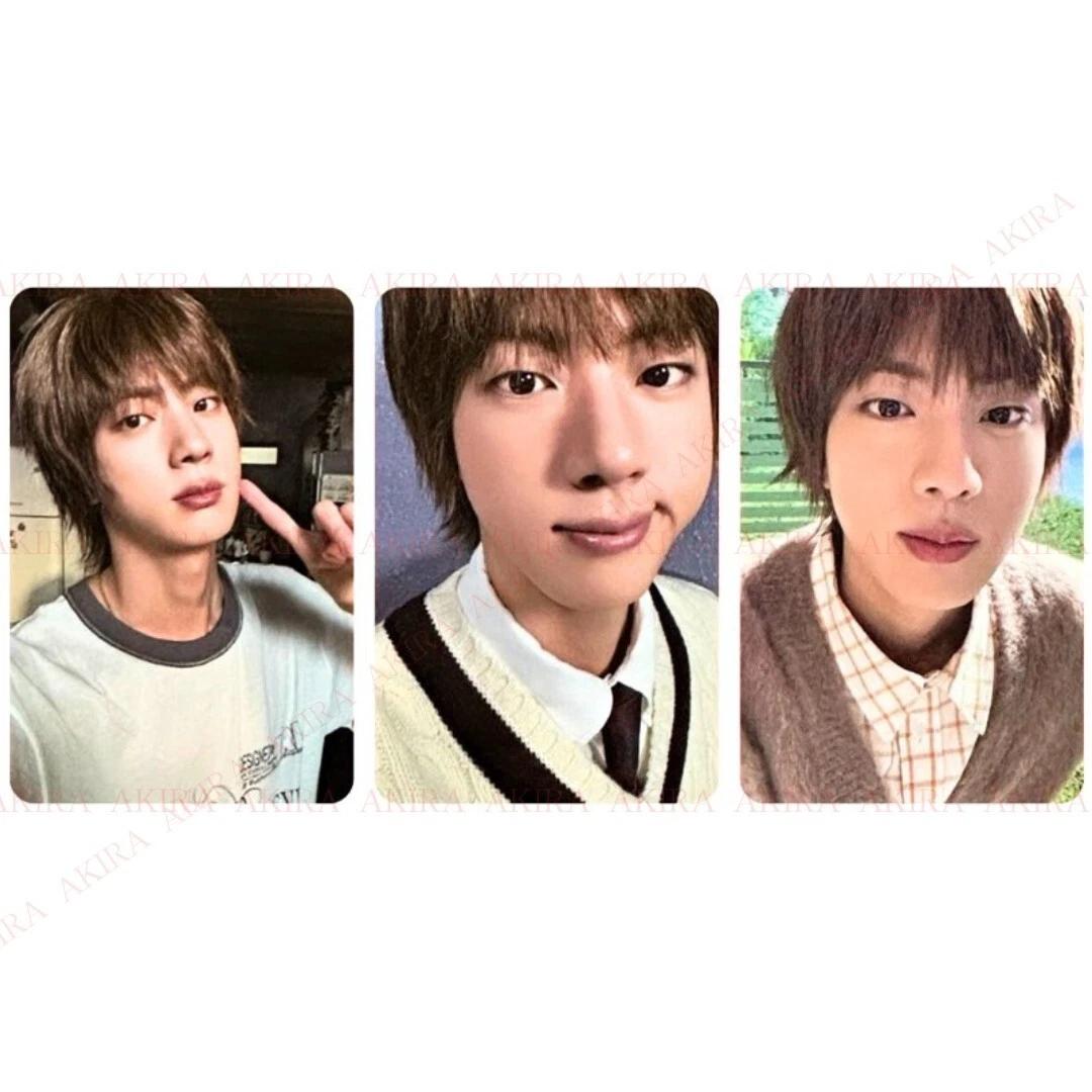 JIN СОЛЬНЫЙ АЛЬБОМ HAPPY JAPAN POB Фотокарточка ОТКРЫТКА JPFC ARMY UMS BTS JOURNEY ver. 3PCS