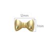 Copper Smooth Bow Tie Partition Bead For DIY Jewelry Making Craft Accessories