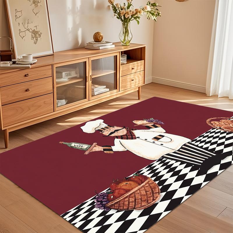 Washable Mat Comfortable and Soft Door Mat Kitchen Themed Carpet Anti Slip and Waterproof Home Decoration Bedroom Decor
