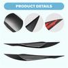 A90Q-For BMW 3 Series F30 F31 318I 320I 2012-2018 Compatible 2Pcs Car Headlight Eye Lid Covers ABS Eyebrow Trim Sticker Heads