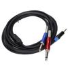 TC195BULS01 3,5 mm auf Dual 1/4 Zoll Monophon Audio-Adapterkabel für Audiogeräte 3m