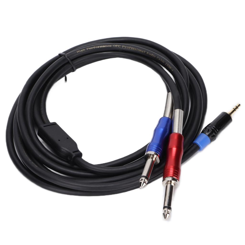 TC195BULS01 3,5 mm auf Dual 1/4 Zoll Monophon Audio-Adapterkabel für Audiogeräte 3m