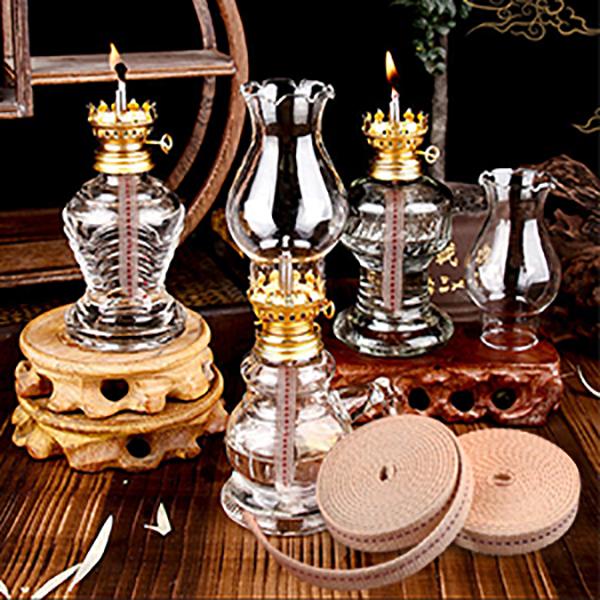 Uxcell 10 Meter Kerosene Lamp Wick Braided Cotton Oil Lamp Wick Core Wick Flat Cotton For Oil Lamp Lighting Lantern Making