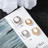 Trendy European Metal Round Earrings: Stylish, Versatile, High-Class Design for Men and Women