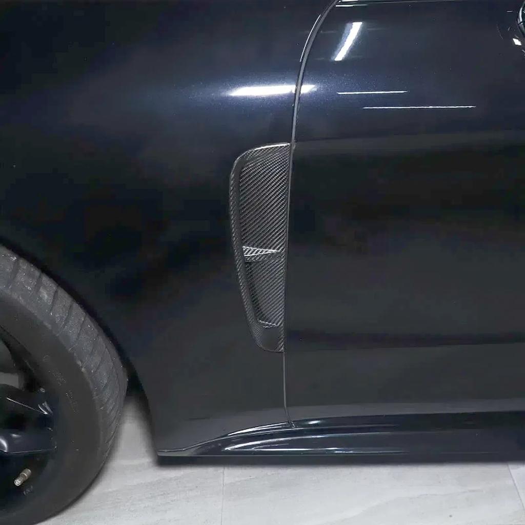 For Porsche Panamera 971 2017-2024 Real Carbon Fiber Car Side Vent Fender Cover Trim Sticker Car Modification Accessories