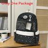 Anime Girl Double Shoulder Backpack For School With Nylon Material And Dot Pattern