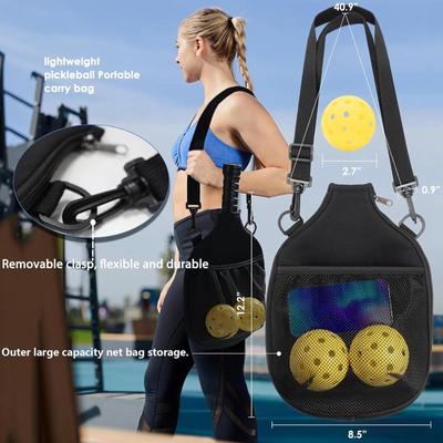 Pickleball Paddle Bag Umhängetasche Schutzhüllen Tragbare Tragetasche für Männer Frauen