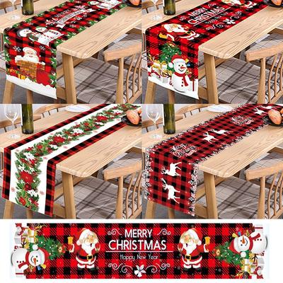 Home Tischdecke Frohe Weihnachten für Weihnachten Tischläufer Weihnachten Ornament Dekoration Neujahr Party Supplies