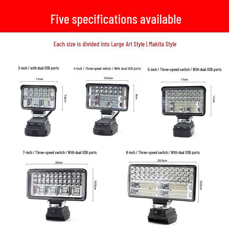 Portable Work Light with Battery Adapter