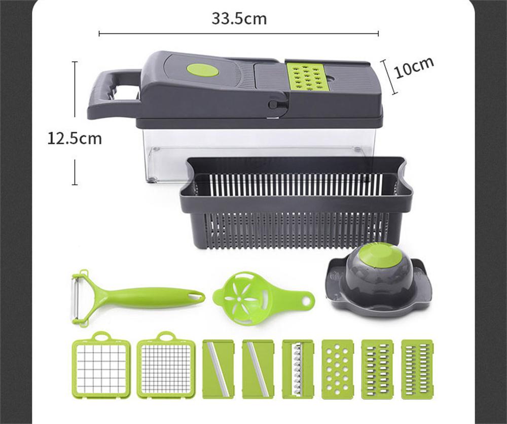 14-In-1 Vegetable Fruit Chopper Cutter Food Onion Veggie Dicer Slicer Kitchen