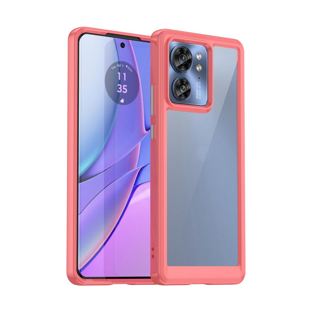 Husă transparentă colorată din TPU pentru Motorola Moto Edge 40 Neo Husă de protecție Cadru transparent rezistent la șocuri Protecție completă Husă transparentă colorată