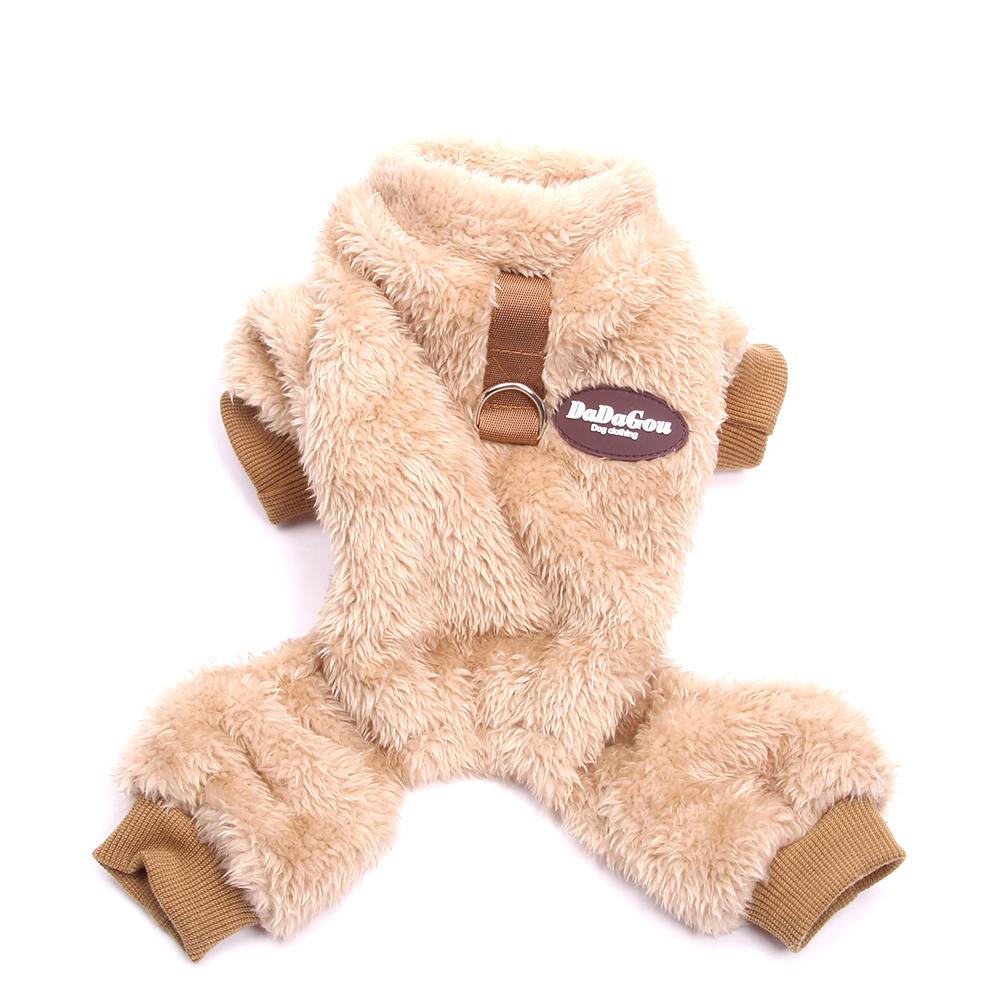 Winter Dog Cat Striped JumpSuit Hoodie Solid Design Pet Puppy Pajamas Cat Puppy Nightshirt T-Shirt  Suitable for Going Out