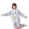 Kinder Flanell Pyjama Set Jungen Mädchen Warm Langarm Oberteil Und Hose Nachtwäsche Winter Haus Nachtwäsche