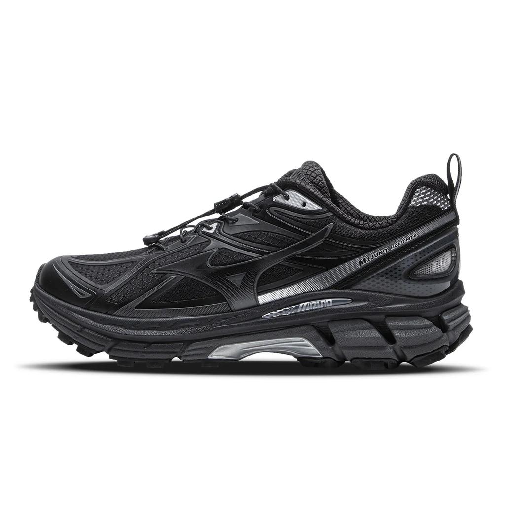 Mizuno Halo Mi Cushioning Low top Running Shoes Unisex Black Silver D1GH251201(Team1492-)