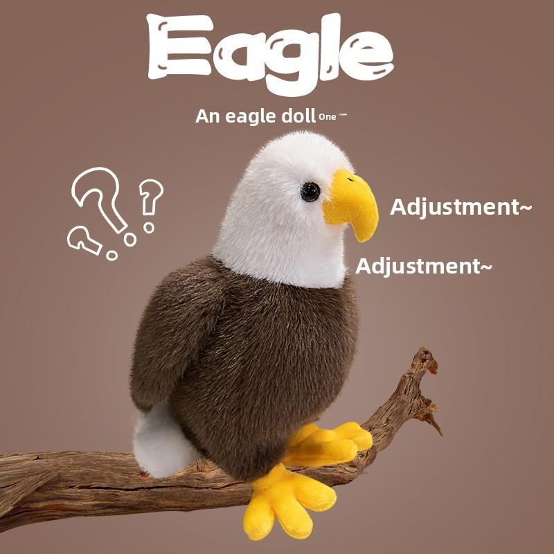 Animal Plush Toy Bald Eagle Figurine With Pp Cotton Filling For Collectors And Kids
