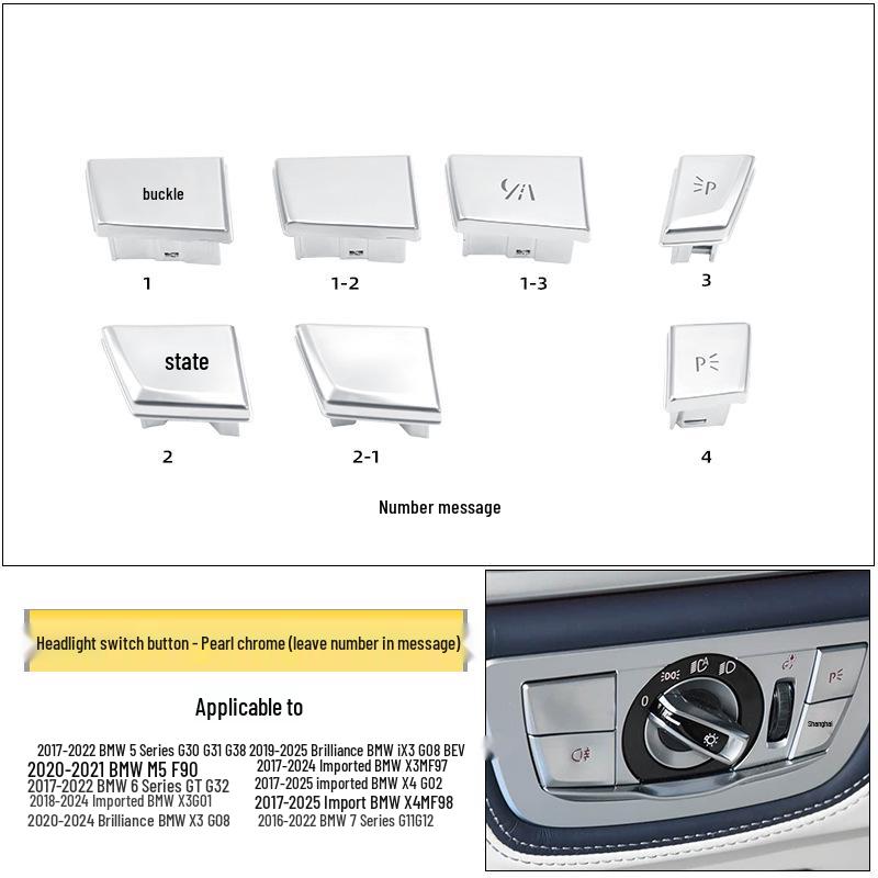 BMW 7 Series Headlight Switch Cover & Light Control Knob for G11/G12