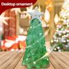 Sea Glass Christmas Tree with Starfish Miniature Christmas Tree Resin Mini Christmas Tree Ornaments for Birthday Party Gift