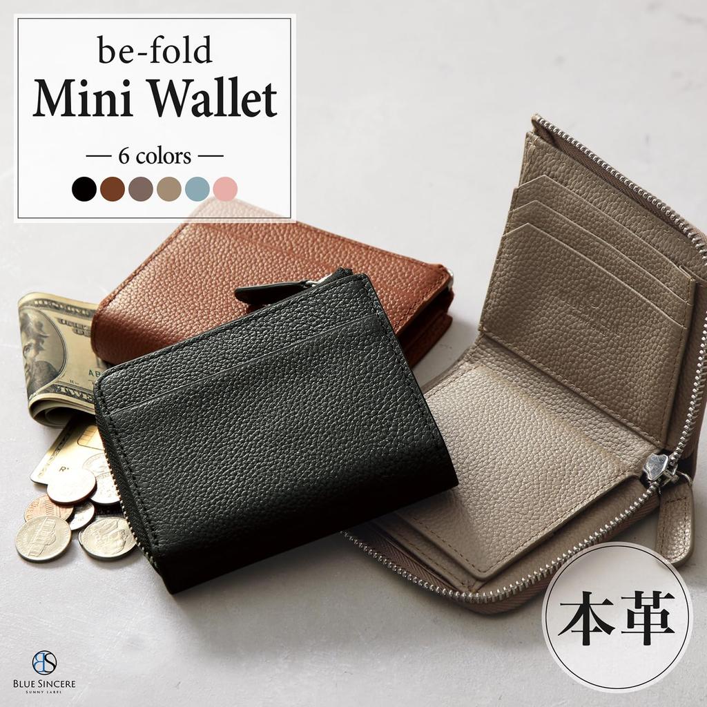 BLUE SINCERE Mini Genuine Large Bifold Small Skimming Protection HW8 Women's Wallet, Leather, Capacity, Box-Shaped, Wallet, Slim, Wallet, / (Royal