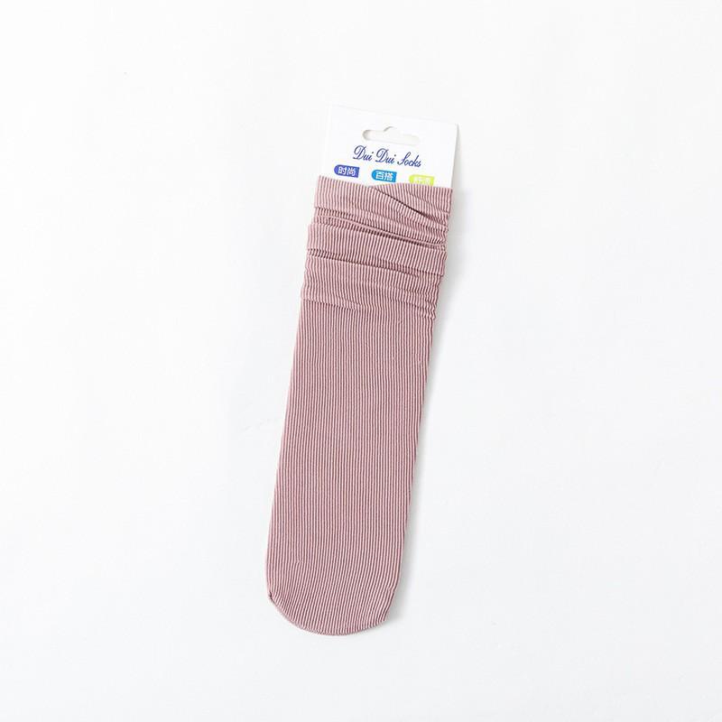 Women's Mid-Calf Ice Socks: Non-Slip, Japanese Style, Pure White for Summer, Spring, and Autumn. Trendy Street Style Over-the-Knee Design.