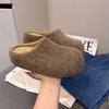 Lazy wind retro inner height-increasing slippers women wear new lazy one-pedal bag head half slippers