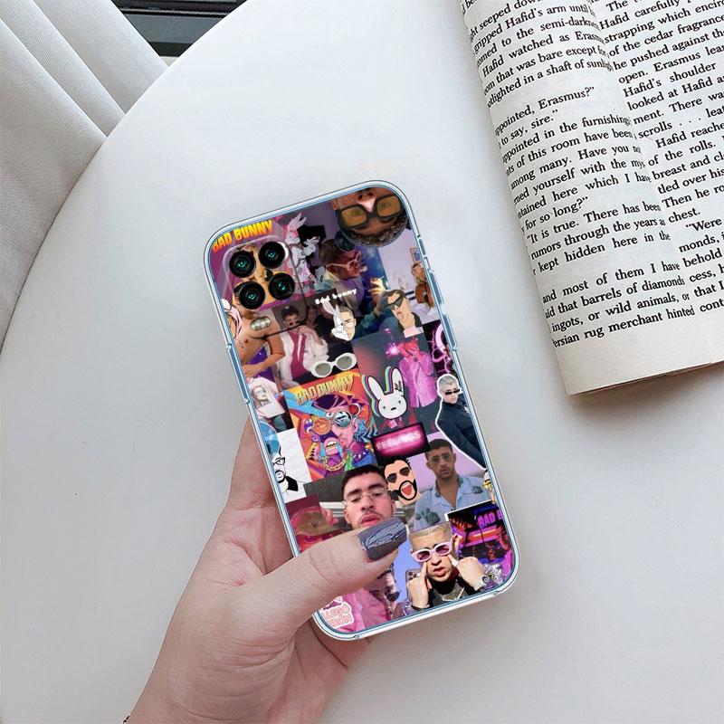 Bad Bunny Transparent Phone Case for Motorola Moto E22I E22S E22 E32 E40 E7 E7I G Plus Power Play Stylus G22 G14