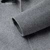 LOMON Men's Double-Sided Wool Blend Overcoat
