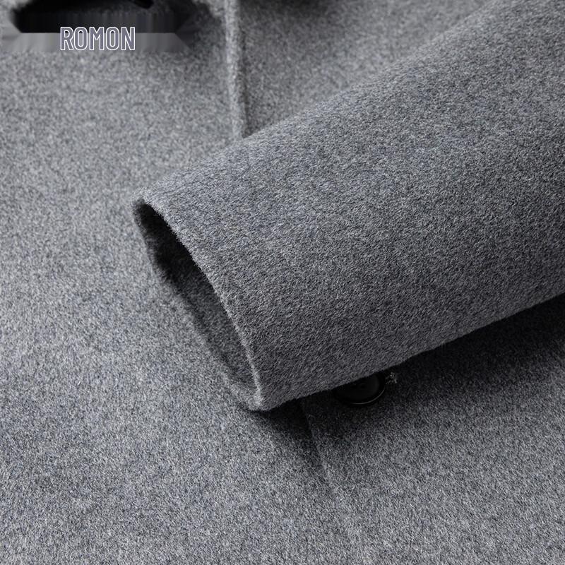 LOMON Men's Double-Sided Wool Blend Overcoat