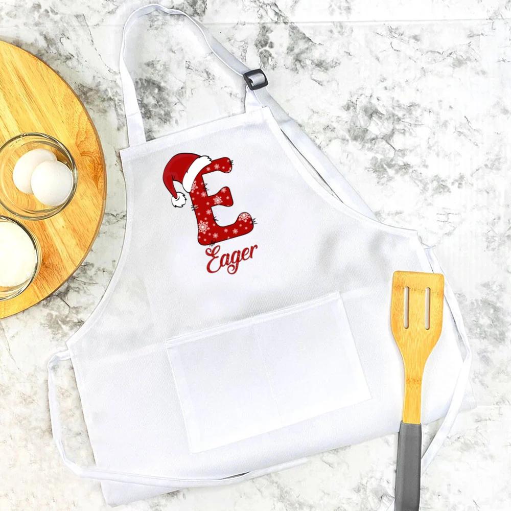 Personalized Apron for Kids Initial and Name Custom Toddler Apron for Girls and Boy Cooking Baking Kitchen Apron
