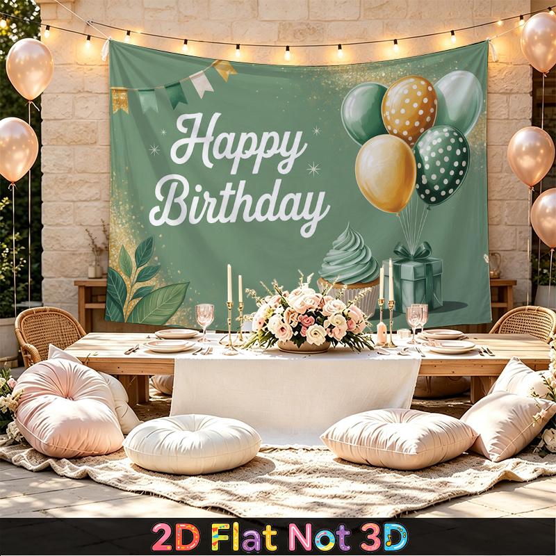 Party Backdrop Green Photo Booth Background Front Door Decor
