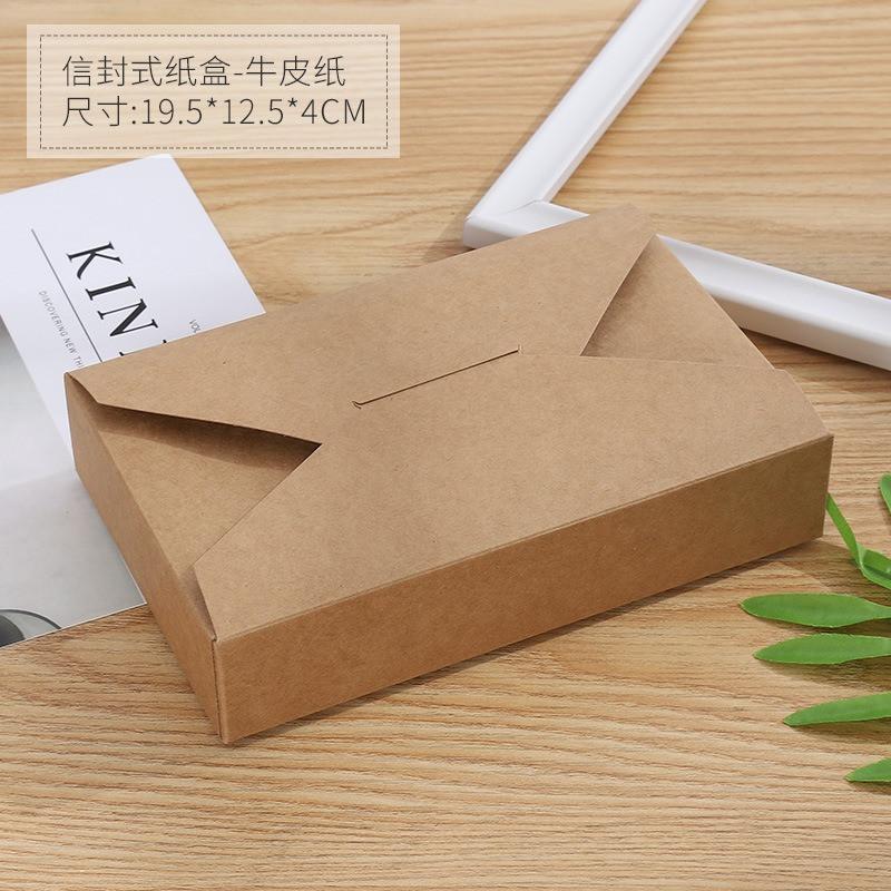 

10pcs/lot Gift Cardboard Packaging Box Weddings Birthday Holiday Party Candy Cookie Storage Kraft Paper Boxes Supplies 19.5x12.5x4cm коричневый