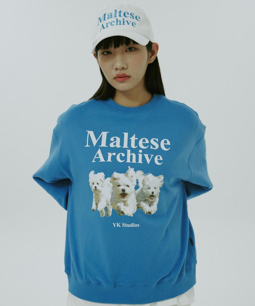 WAIKEI Maltese Archive Sweatshirt Cerulean Blue