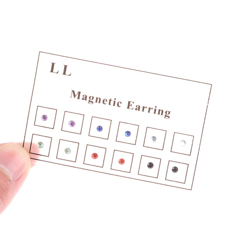 12Pcs Non Pierced Magnet Ear Tragus Cartilage Lip Labret Stud Nose Ring Jewelry