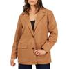 Womens/Ladies Faux Suede Blazer