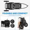 Robuster faltbarer Strandwagen mit Sitzlehne, All-Terrain-Rädern, tragbarer Outdoor-Wagen für Camping, Anglerausrüstung Transport