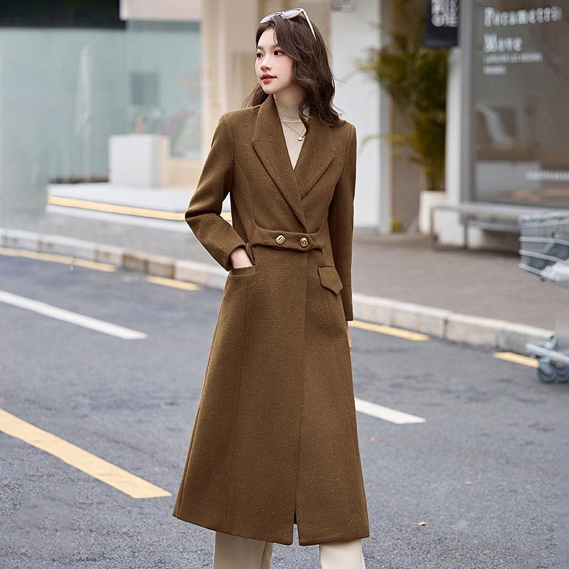 Women's Woolen Coat: Autumn/Winter Korean Style Fashion, Long Commuter Jacket SX3055