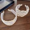 Korean Style Bow Hair Band Bowknot Mesh Hair Hoop Sweet Embroidery Lace Headband  Headdress