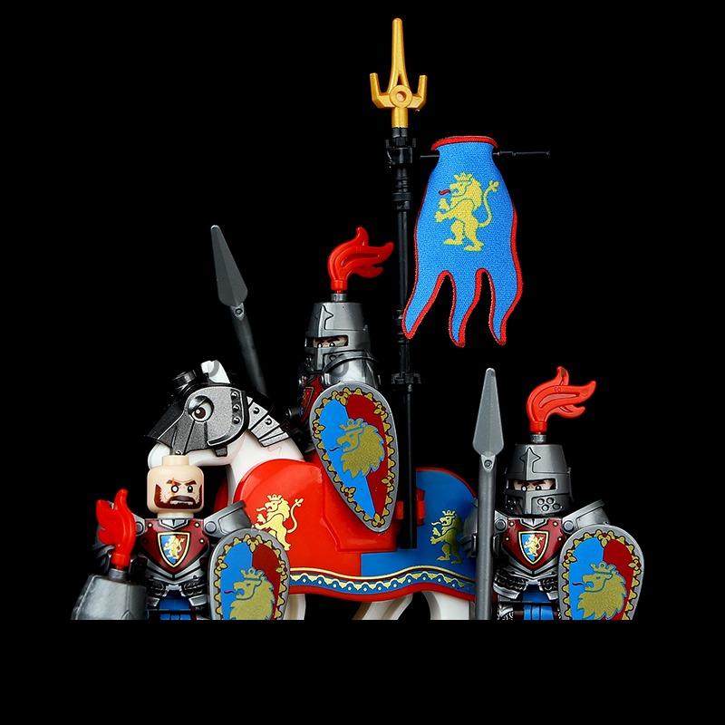Medieval Military Noble Knights Building Blocks Figures Accessories Helmet Armor Shield Sword MOC Bricks Toys Friends Gifts