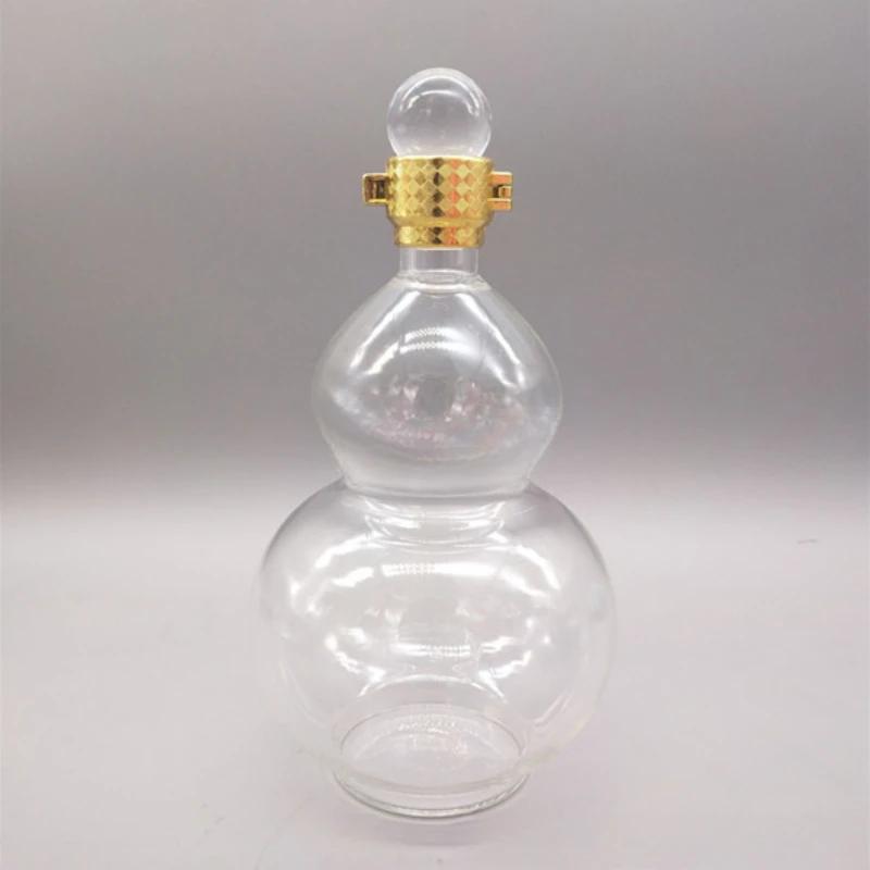 

500/1000/1500 мл Бытовая Прозрачная Тыквообразная Бутылка для Вина из Высокоборосиликатного Стекла Термостойкая Стеклянная Пустая Бутылка