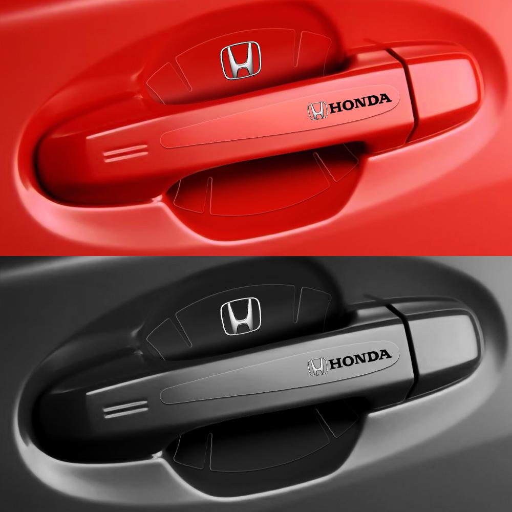 4/8Pcs Car Transparent Door Handle Bowl Scratch Protective Stickers Accessories For Honda Civic Accord CRV HR-V Can City Spirior ahx256