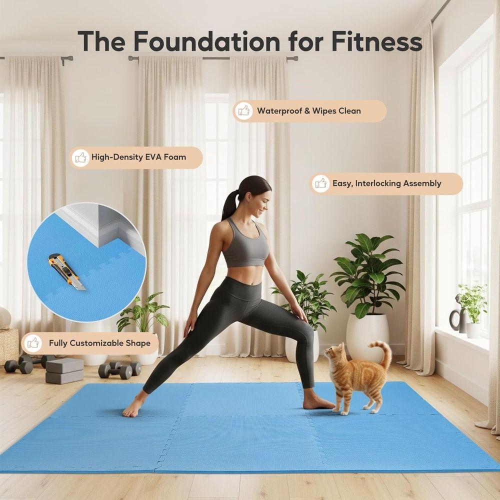 Safe Workout Protective Padding Fitness Flooring  for Home Gym Gear & Kids' Playroom
