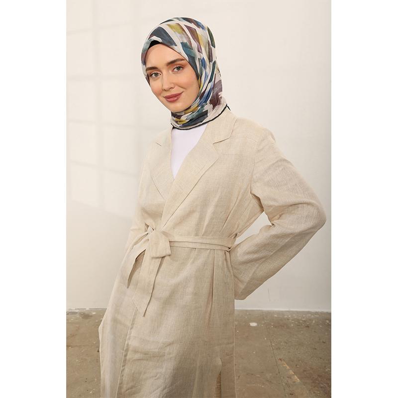 

ShantuQ Color Transition Pattern Мягкий шарф Экрю/Темно-синий 90x90 разноцветный