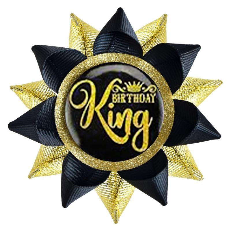 Happy Birthday Button Pin Party Decoration For Birthdays Event Reusable Safety Clasps Grosgrain Ribbon Badges Gift