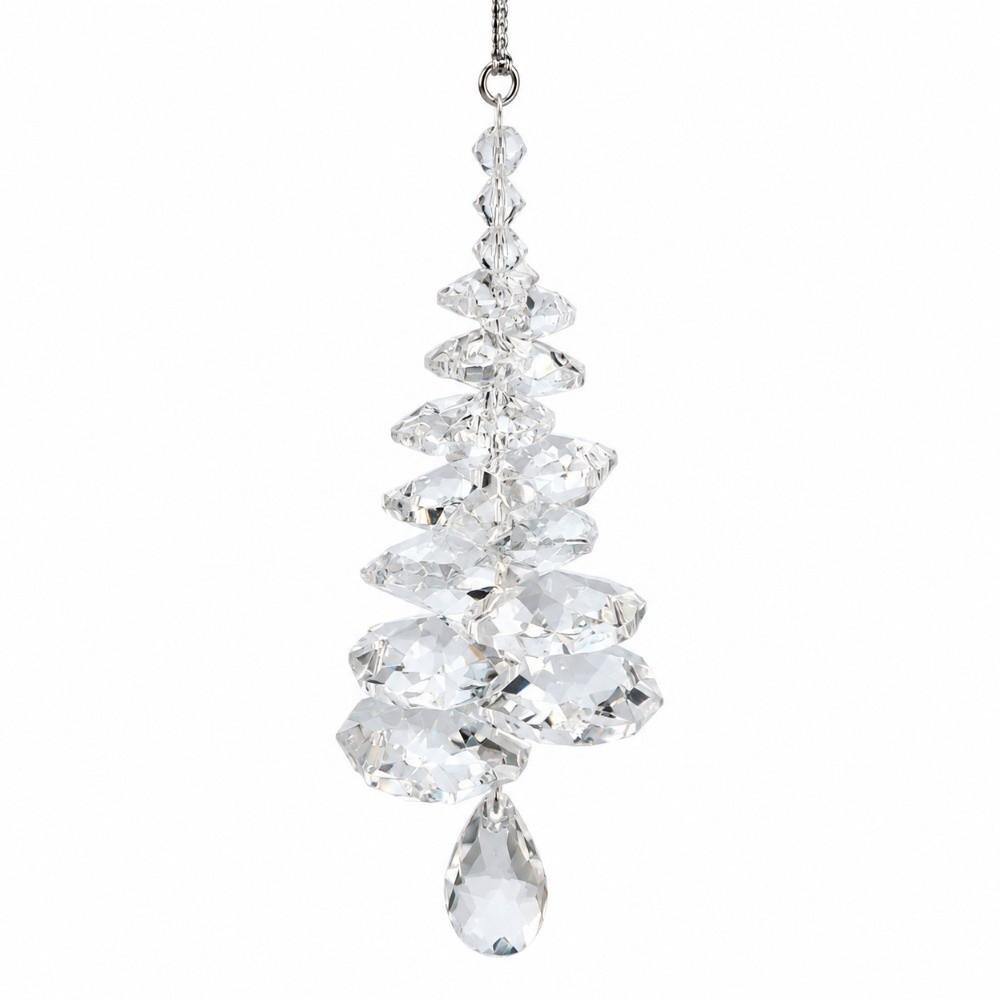 Crystal Christmas Icicle Pendants Teardrop Rhinestone Tree Pendants Christmas