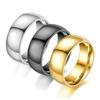 Titanium Steel Ring 8mm Arc Plain Ring Aperture Stainless Steel Ring Ring, Hand Jewelry